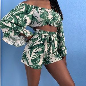 2 piece shirt and short set